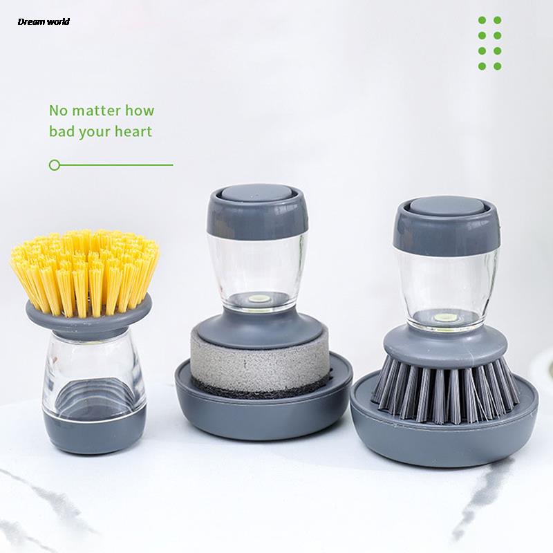 Cleaning Brushes Dish Washing Tool Soap Dispenser Refillable Pans Cups Bread Bowl Scrubber Kitchen Goods Accessories 
